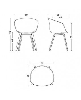 Silla de comedor de marca HAY (AAC22) verde - Sillas de comedor - Cactus Home Decor