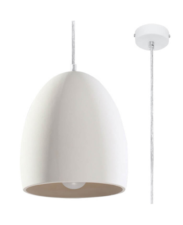 Flow ceramic pendant light