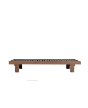 Tanjung Teak wood sun loungers with wheels - Sunbeds - Cactus Home Decor