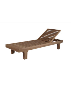 Tanjung Teak wood sun loungers with wheels - Sunbeds - Cactus Home Decor