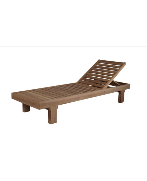 Teak wood sun loungers Roxas with wheels