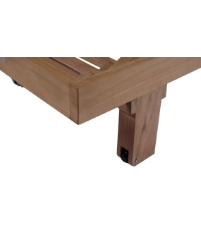 Tanjung Teak wood sun loungers with wheels - Sunbeds - Cactus Home Decor