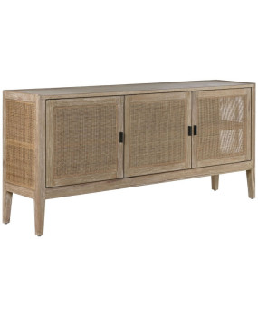 Mango and rattan Windsor buffet