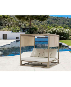 Daybed Lujosa tumbona doble de aluminio - Camas exterior - Cactus Home Decor
