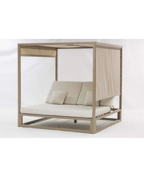 Daybed Lujosa tumbona doble de aluminio - Camas exterior - Cactus Home Decor