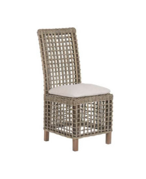 Silla de Comedor de Caña Tejida y Caoba - Sillas de comedor - Cactus Home Decor