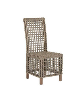 Silla de Comedor de Caña Tejida y Caoba - Sillas de comedor - Cactus Home Decor