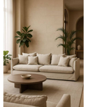 Tuscany linen modern sofa - Sofa - Cactus Home Decor