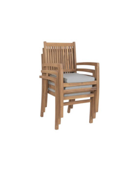 Juego de comedor exterior de madera de teca - Juego de Comedor - Cactus Home Decor