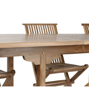 Set de Comedor Exterior de Teca Extensible de 9 Piezas - Juego de Comedor - Cactus Home Decor