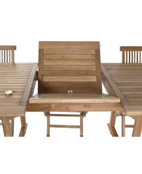 Set de Comedor Exterior de Teca Extensible de 9 Piezas - Juego de Comedor - Cactus Home Decor