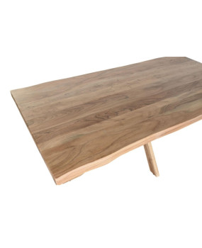 Solid Acacia Wood Dining Table - Dining  - Cactus Home Decor